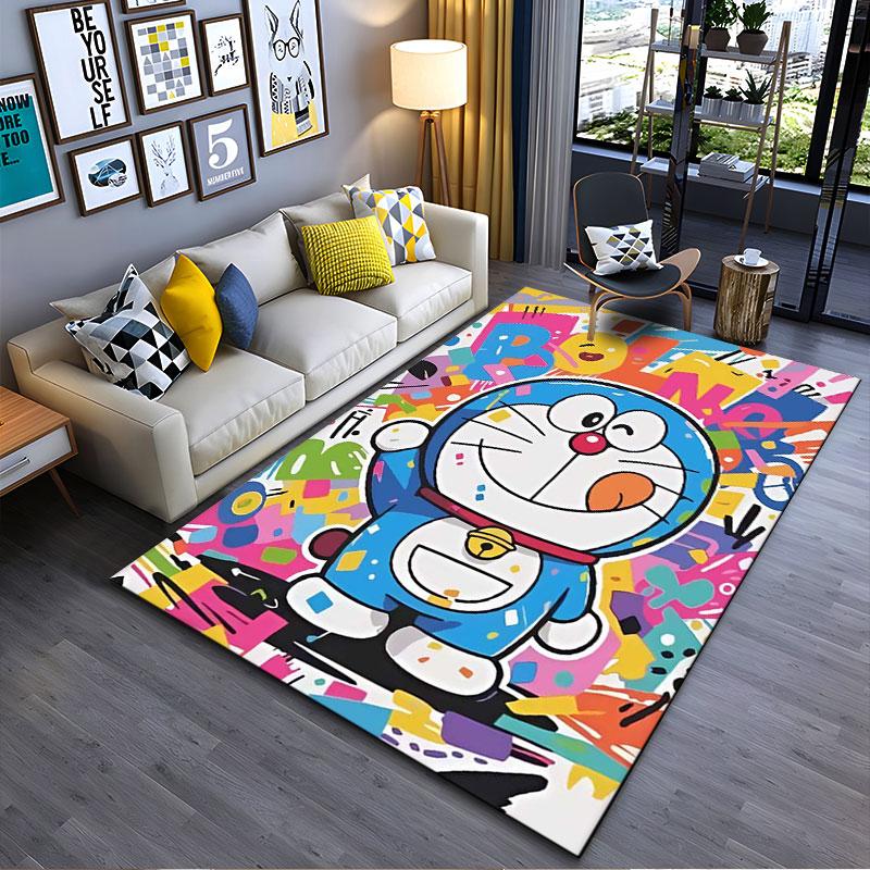 Colorful Cartoon Style Carpet suitable as a non-slip mat for the living room or bedroom sofa