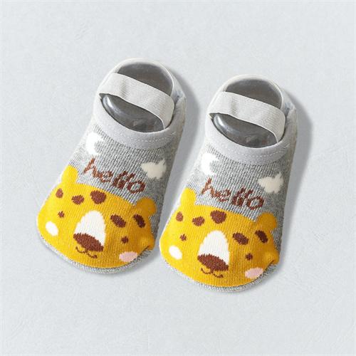 Spring Newborn Socks Kids Anti Slip Floor Socks With Rubber Soles Autumn Baby Boy Girl Cartoon Printed Comfortable Socks 0-3Yrs