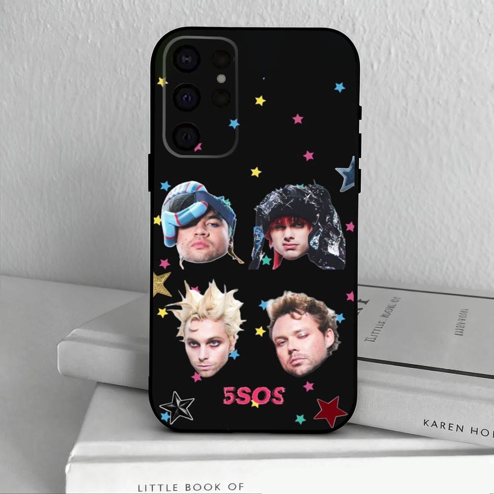 5 S-Seconds of S-Summers 5SOS Phone Case For Samsung S25,24,23,22,30,21,10,9,Ultra,Plus,Lite,FE,4,5 G Soft Black Case