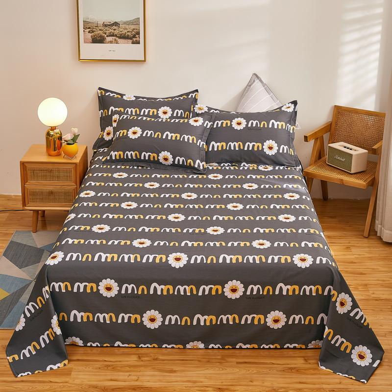 100% Baumwolle Bettlaken Pflanzen Blumen Gedruckt Einzel Doppel Top King Laken Reine Baumwolle Einzelgröße Kinder Bettwäsche (Kein Kissenbezug)