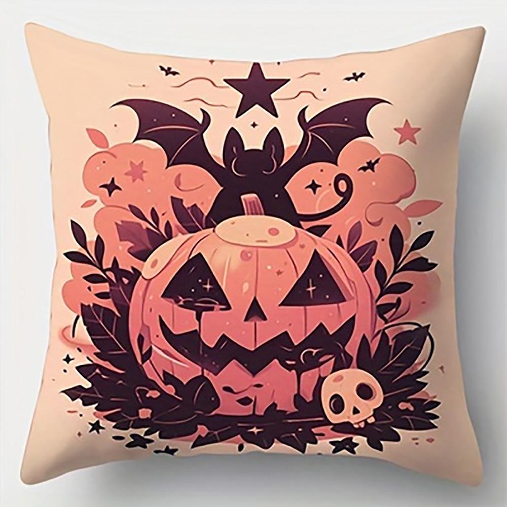 Kissenbezüge mit Halloween-KürbismusterGeeignet für Wohnzimmer Schlafzimmer Sofa dekorativer Kissenbezug Kissenbezug