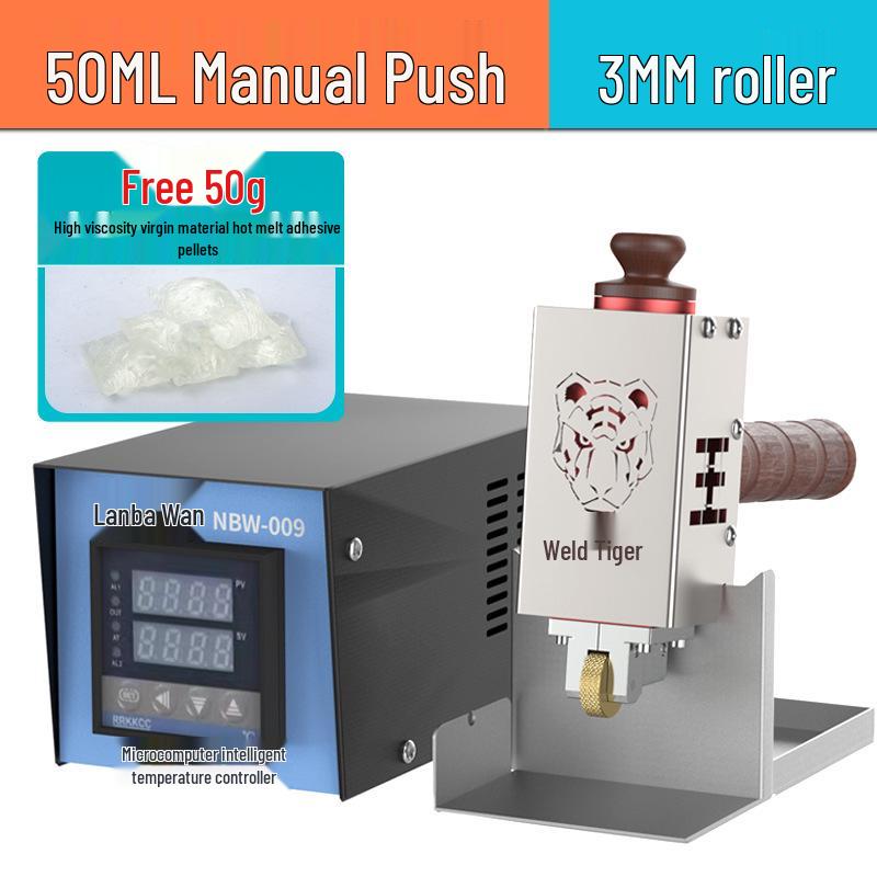 Compact Hand-Push Hot Melt Glue Roller Applicator for Paper Boxes