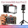 For Insta360 Ace Pro/2 Quick Release Camera Rabbit Cage with Lens Cap Ergonomic Action Camera Cage Sports Camera Protective Case
