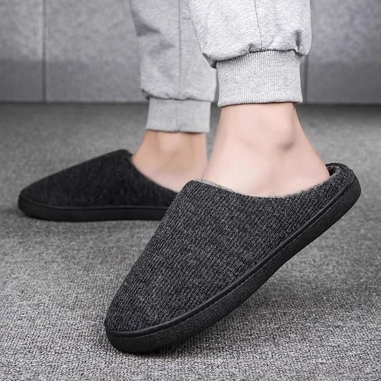 Cotton slippers winter large size home thermal cotton shoes couple indoor and outdoor wear cotton mop