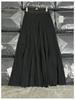 Elegant Korean Imitation Cashmere A-line Pleated Midi Skirt for Women - Autumn/Winter 2025 Slimming Drape Style