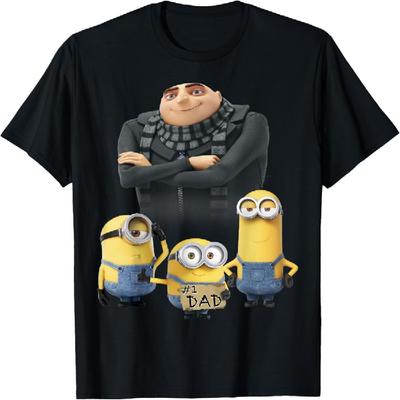 Mi Villano Favorito Minions Día del Padre #1 Papá Cartón Cartel Camiseta