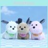 Delightful Miniature Plush Dog Keychain Soft Material With Cute Design For Children
