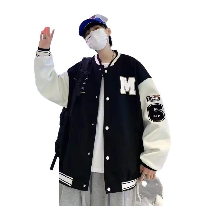 Men's Trendy Printed Baseball Jacket - Spring/Autumn High Street Casual Fashion