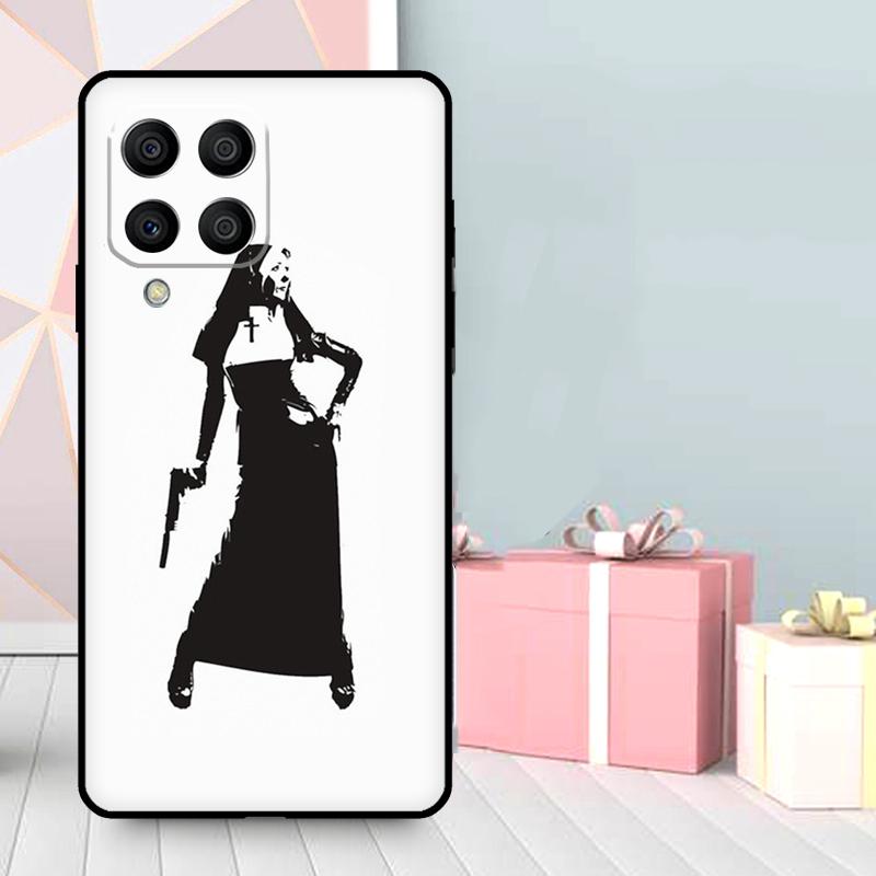 Sister Nun Kiss Case For Samsung Galaxy M06 M11 M31 M14 M34 M54 M12 M32 M52 M15 M13 M16 M36 M56 M53 M35 M55