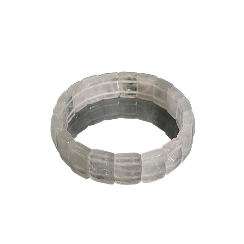 Bracciale Quadrato in Cristallo Bianco Naturale Jingxi Ji