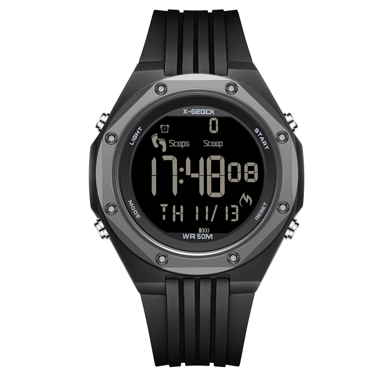 Electronic Watch Male Student Outdoor Multi-Function Luminous Timing Male Watch Student Sports Trend Watch