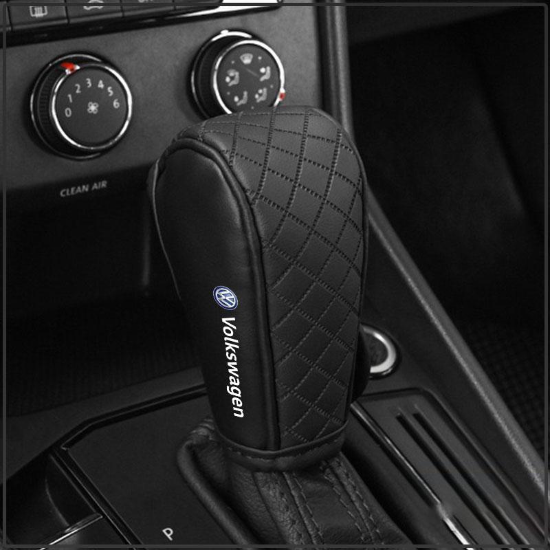 Auto Schalthebelabdeckung PU Leder Schalthebelabdeckung Getriebe Schalthebelknauf Schutz Für Volkswagen Touran Golf-4 5 6 7 Passat Polo MK4 Bora Altea