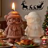 Santa Claus Candle Silicone Mold Christmas Decoration Ornament Resin Mold DIY Craft Handmade Soap Candle Making Xmas Decor Gift