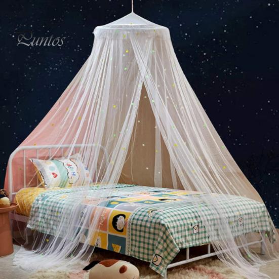 1 Set Practical Breathable Lightweight Bedcover Curtain Summer Stars Princess Bed Net Bedroom Supplies