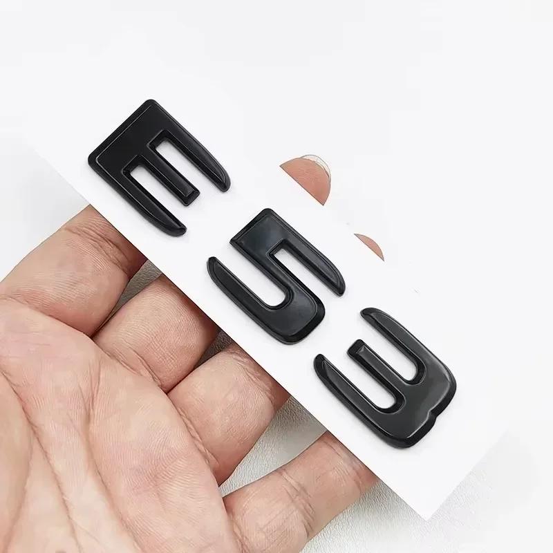BQAZ9 3D ABS Black E53 Logo Letters TURBO Badge Car Rear Star Sticker Trunk AMG Emblem For Mercedes Benz AMG W212 W213 E Class