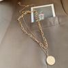 Multi Layer Choker Necklace Collar Statement Coin Pendant Necklace Women Jewelry