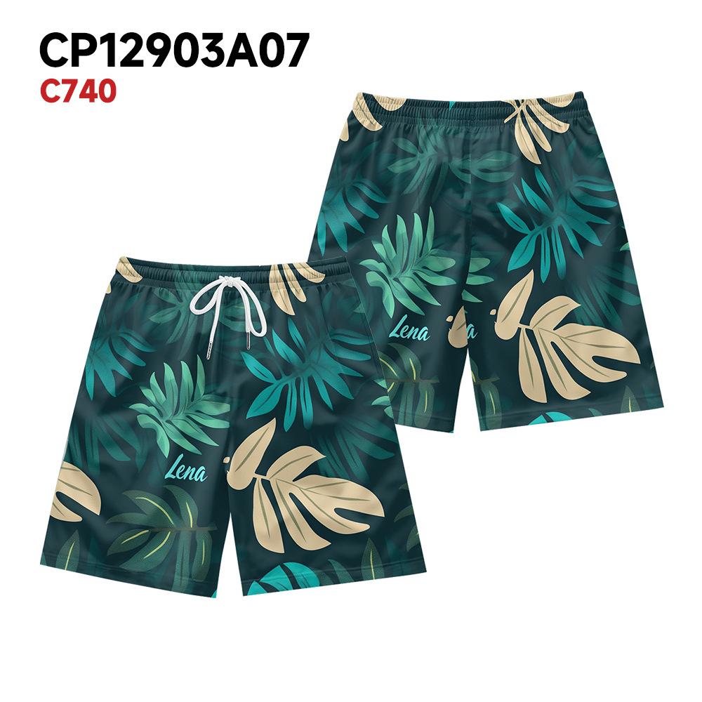 

European And American Tropical Rainforest Plant Elements Men S Casual Shorts Beach Pants XXS