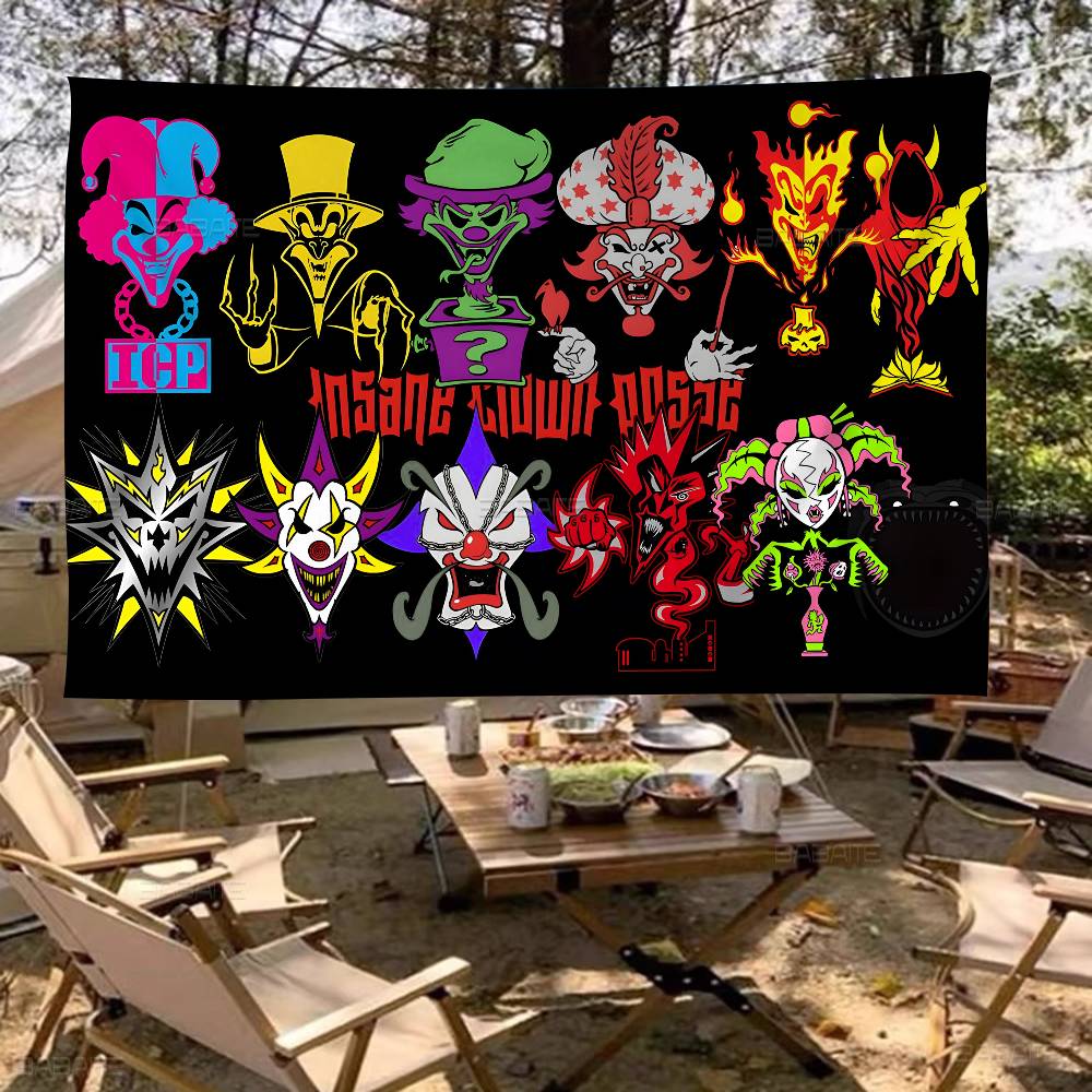 Rap Metal Insane Clown Posse Icp Juggalo Retro Flags Multiple Choice Living Studio Booth Interior Decoration Banner 74x94cm(29x37in)