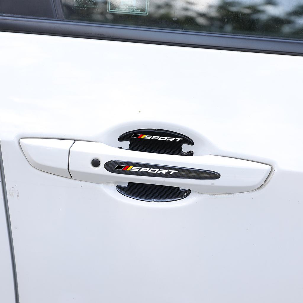 4PCS Carbon Fiber Car Door Handle Scratch Protector Sticker For Adi BMW Mercedes Benz For VW Ford ,Car Door Cup Protective Film