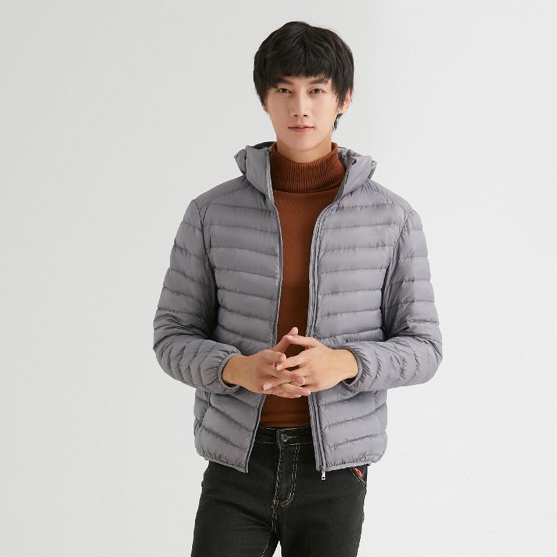 Bitter Winter Siyu Men's 90 Fleece Solid Color Light Down Jacket Men's Hooded Hooded Winter Jacket Plus Size Men's Clothing