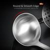 LFGB Certification 304 Stainless Steel Kitchen Soup Ladle and Colander Set Well Polished Hotpot Serving Spoon Cooking Tools