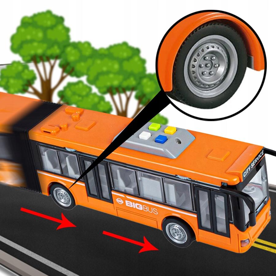 [PACZB][5] Articulated City Bus Sound Light Opening Doors Z1053