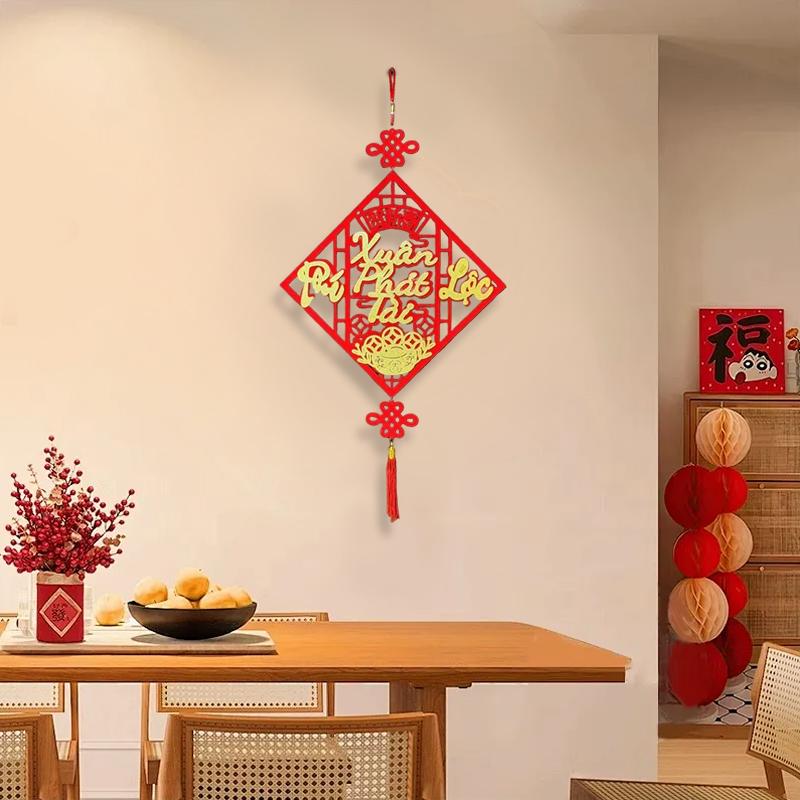 1PC Tassel Design Scene Setting Blessing Pattern Auspicious Pendant Home Decor Exquisite Various Styles