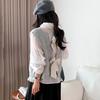 Women Knitted Vest Round Neck Sleeveless Crop Tank Back Bow Tie Decor Hollow Back Solid Color Sweater Vest