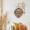 Classic Double-sided Round Rustic Wall Clock for Bedroom, Living Room, Kitchen, Porch, Villa.