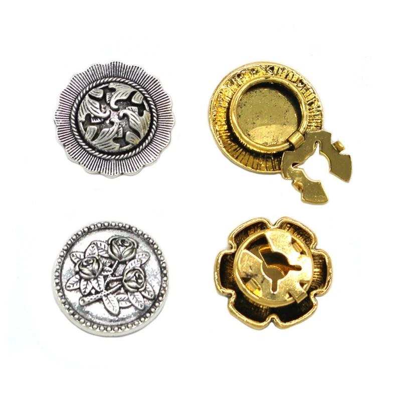 K1AE Dress Shirt Brooch Pin Retro Decorative Corsage Clip Shirt Secure Clip for Women