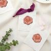 25pcs Rose Gold Wax Seal Stamp Stickers - Eucalyptus Wedding Invitation Envelope Seal Stickers, Self- Adhesive Stickers Perfect