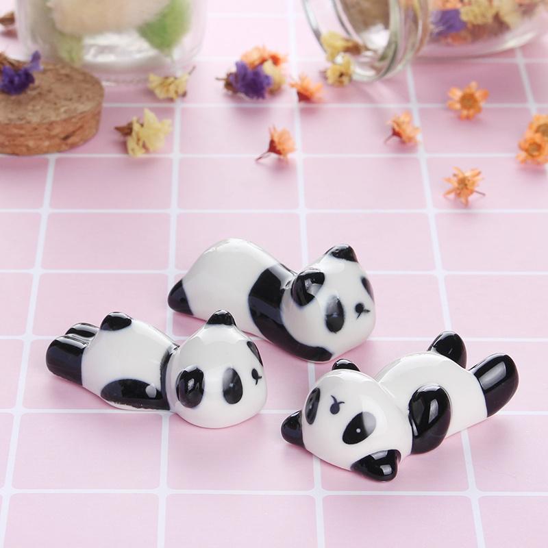 1Pc Nail Brush Pen Rack Ceramic Stand Holder Cute Panda Manicure Nail Art Tool Random Pattern