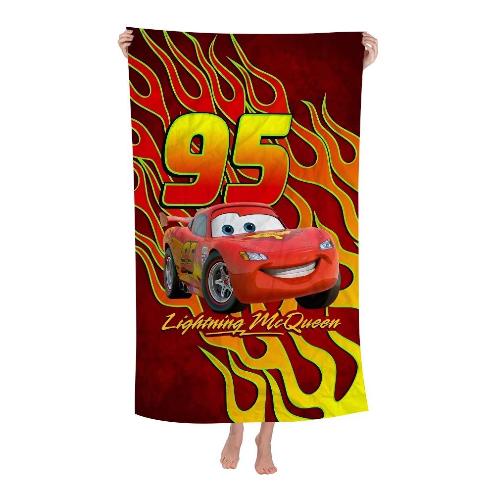 Cars Flash McQueen R-Red 95 Microfiber Beach Towel Absorbent Quick Dry Soft Yoga Swimming Resort Mountain Climbing Towel
