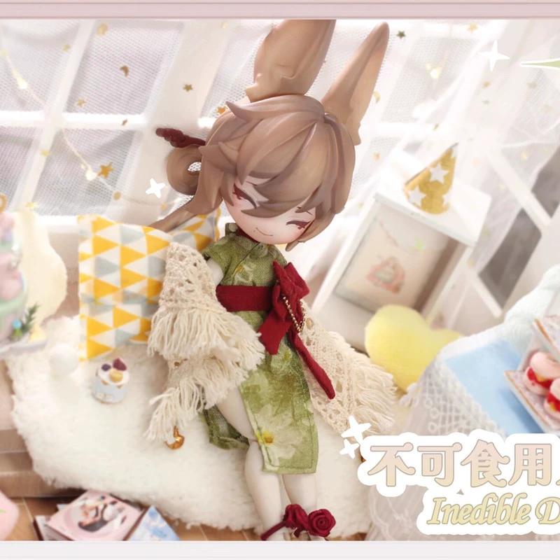 Inedible Doll Jump Lunar Time Bunny Baby Series 1/12 Bjd Blind Box Anime Figure Desktop Decoration Toy Surprise Birthday Gift