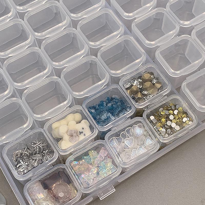 28/56/112 Slots Removable Plastic Storage Box Case For Jewelry Nail Diamond Embroidery Craft Bead Pill Holder Storage Tool
