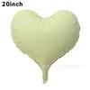 20 Inch Matte Crooked Heart Aluminum Film Balloon Candy Color Curved Love Helium Balloon Party Decoration