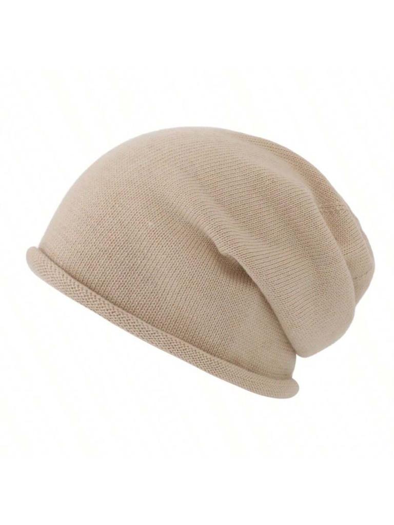1Pcs Beanie Men'S And Women'S Hats For Autumn And Winter Warmth, Elastic And Breathable, Casual Knitted Hats, Comfortable Headse
