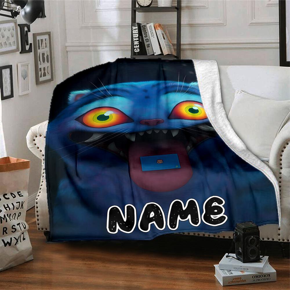 Custom Name Name Fantasy Trio Party Blanket For Couch Bed Plush Cozy Fuzzy Blanket Super Soft Warm Blankets For Fall And Winter 0916207