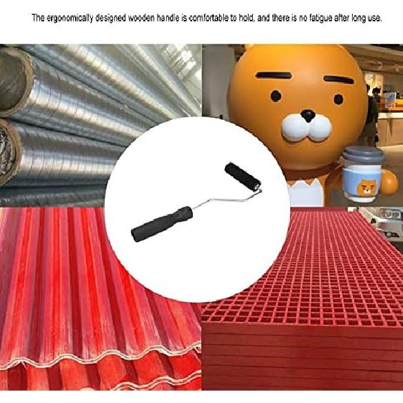 Professional Fiberglass Laminating Roller, Aluminum Alloy, 28x100mm, Quick Release Bubble Eliminator for Composite Materials, Boat Building,