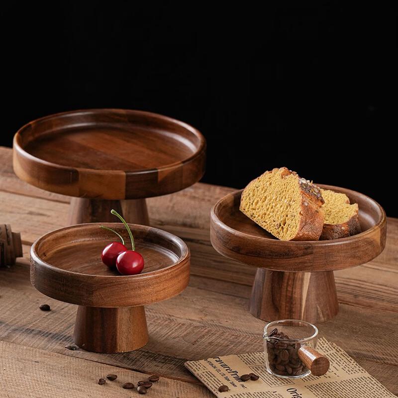 Abay Wooden High-Footed Cake Stand