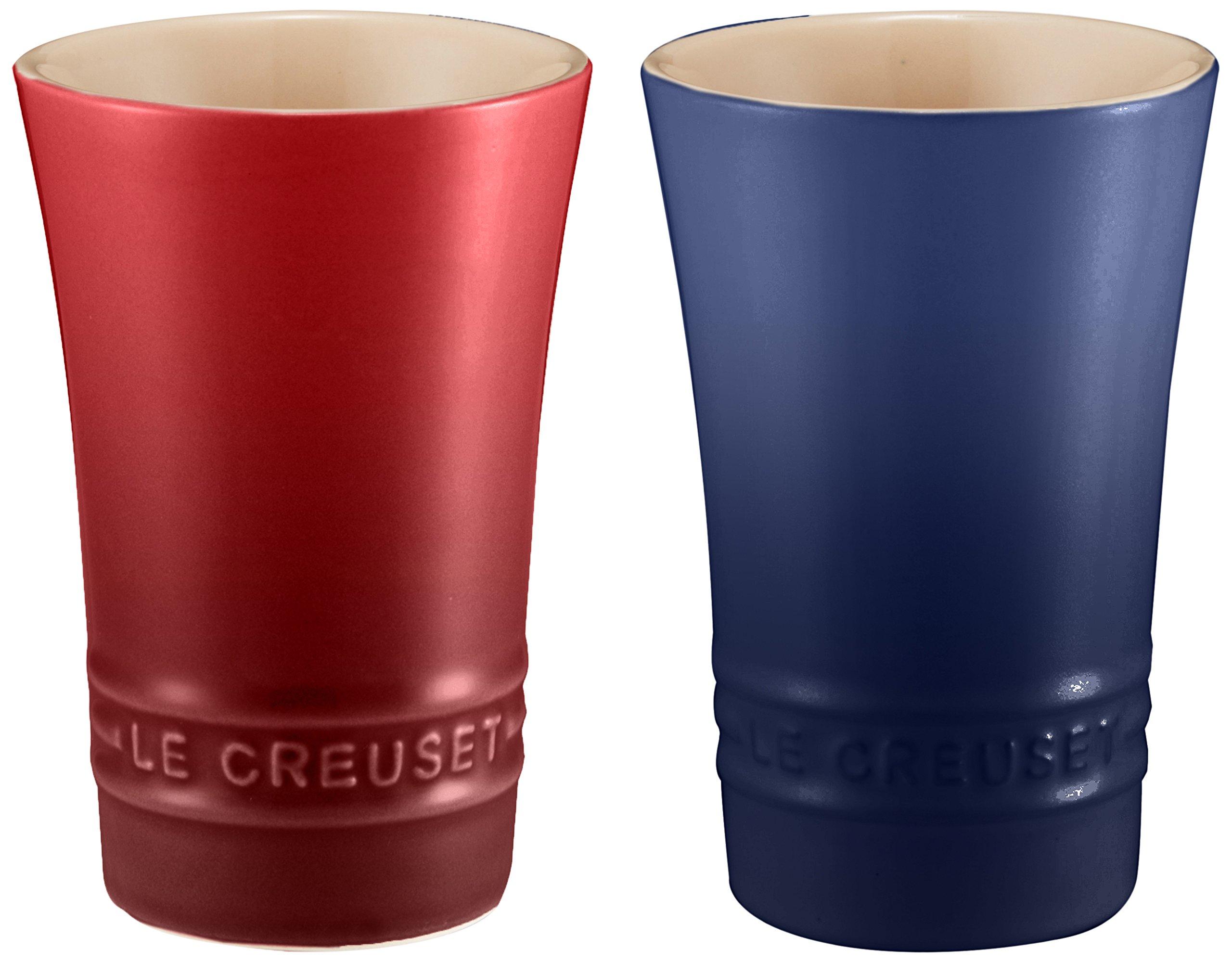 Le Creuset Slim Tumbler 170 ml Cobalt Blue Cherry Red