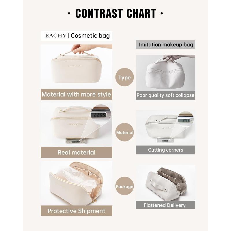 Travel Makeup Bag Large Capacity Cosmetic Bags Waterproof Portable Toiletry Bag Make Up Organizer with Divider and Handle