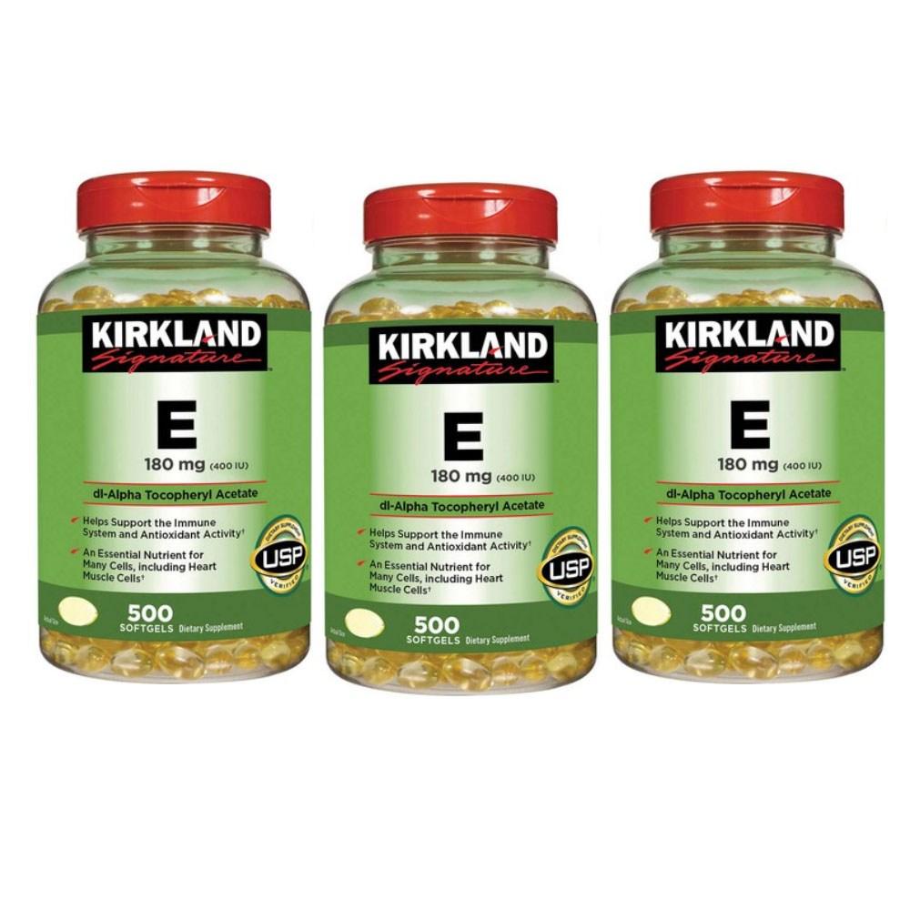 Kirkland Signature Vitamin E 180mg 500 Tablets 3 pcs