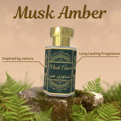 Moschus Amber Attar Parfümöl 5ml | Alkoholfreier Attar | Lang anhaltend