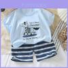 Childrens Summer Cartoon Hoodie And Shorts Set With Soft Cotton For Kids