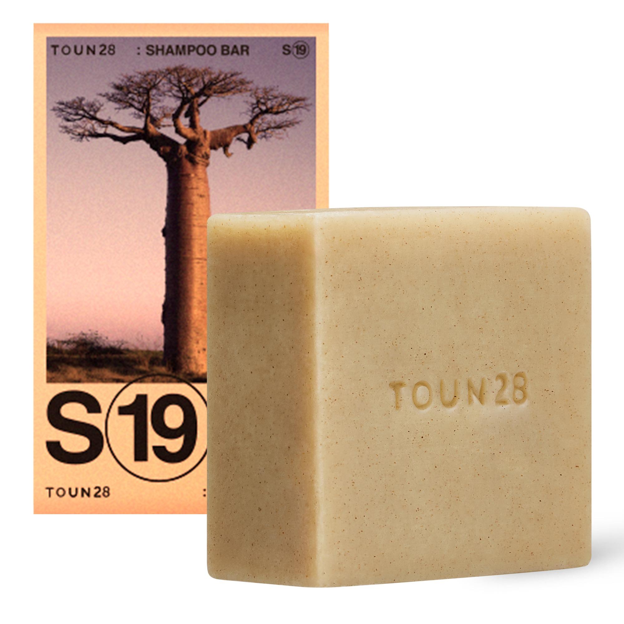 TOUN28 S19 Baobab Oil Mild Acidic Solid Shampoo Bar Scalp & Hair Care 100g