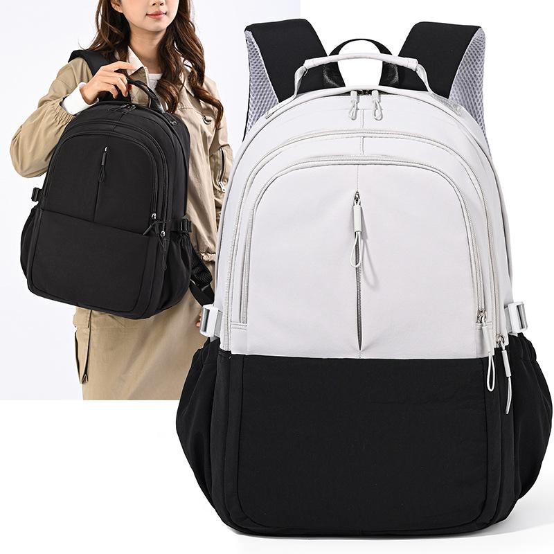 Schoolbag Backpack Fashion Large Capacity Junior and Senior High School Girls School Bag Outdoor Sports Travel Bag Computer Bag Casual and Simple