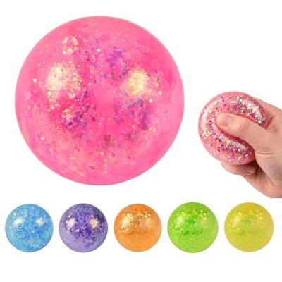 Glitter Maltose Squishy Ball Slow Rebound Squeezable Toy Pinch Toy Fidget Squishy Toy  Gift