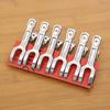 6Pcs Clothes Clips Stainless Steel Opening Clip Hanger Retainer Beach Towel Clips Keep Your Towel Clothes From Blowing Away Windproof Clip