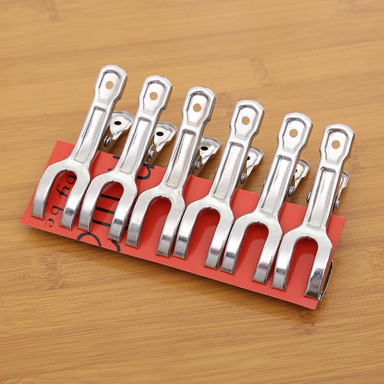 6Pcs Clothes Clips Stainless Steel Opening Clip Hanger Retainer Beach Towel Clips Keep Your Towel Clothes From Blowing Away Windproof Clip